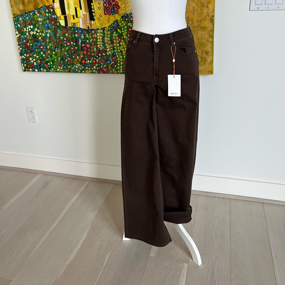 QUINCE Bella Stretch Wide Leg Jeans Size 27 - Picture 10 of 14